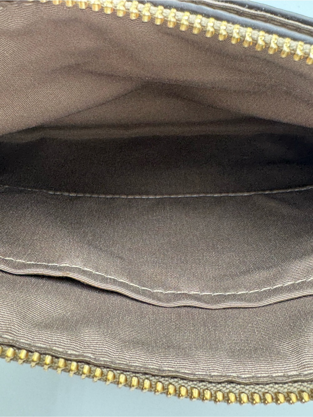 Coach Taupe Leather and Suede Clutch EUC - Picture 7 of 8